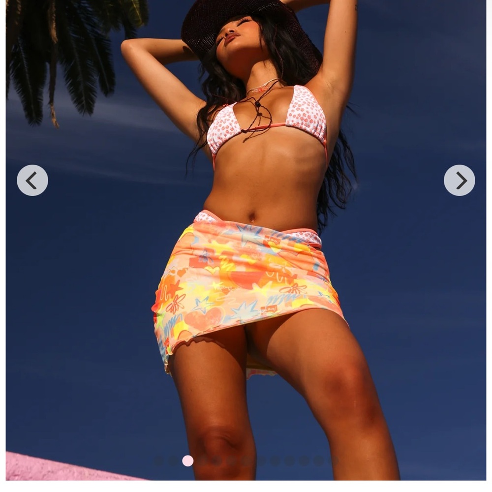 kulani kinis mesh mini skirt